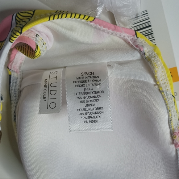 Stutio Anne Cole Ringer Fem Floral Bandeau Bikini Top - Picture 7 of 8